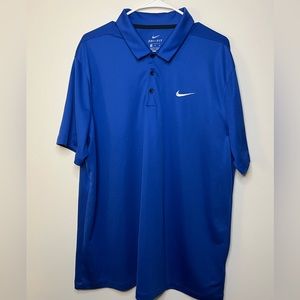 Nike Men’s Dri-Fit Polo Blue Size XL Athletic Polo Golf Shirt
